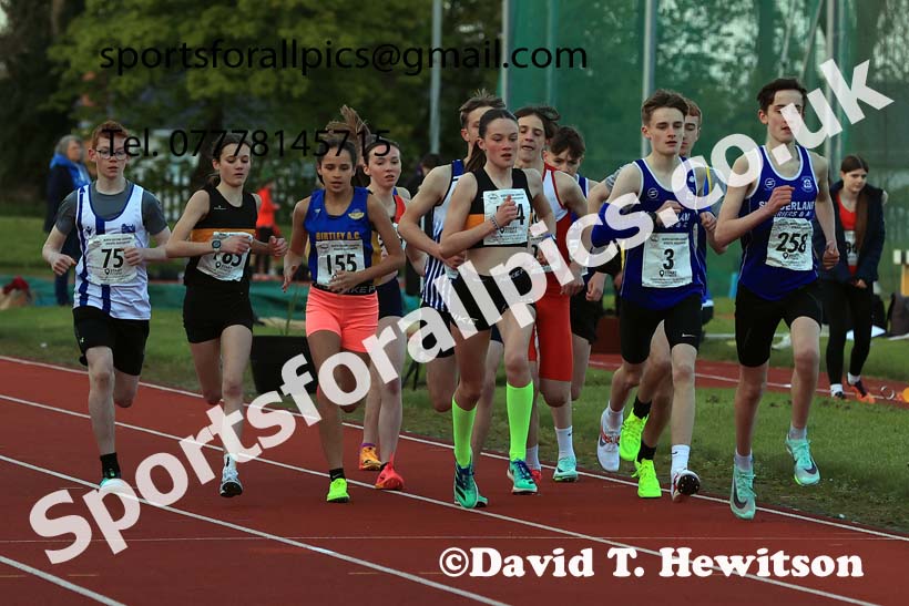1500 metres, 2024 NEGP 1, Monkton Stadium, Jarrow. Photo: David T. Hewitson/Sports for All Pics